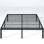 NEW JETO Metal Bed Frame,Queen Size Bed Frame with Storage Space,18 Inch