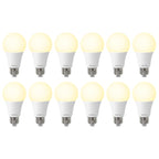 DEGNJU LED Light Bulbs Soft White 2700K, 100 Watt Equivalent LED Bulbs, A19 Standard Bulbs, 1500 LM, 15000 Hours, E26 Base, Non-Dimmable, 13W Warm White LED Bulbs for Bedroom Living Room, 12 Pack