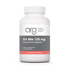 ARG Ox Bile 125 mg – Supports Fat Digestion – Delivers 125 mg Concentrated Bile Salts per Serving – Hypoallergenic & Vegetarian – 180 Servings – 180 Vegicaps