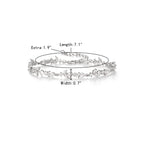 Crysdue Teardrop Marquise CZ Tennis Bracelets Wedding Bridal Jewelry Clear
