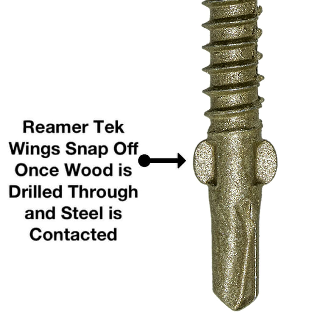 Jake Sales #12x2-1/2 Reamer Tek Torx/Star Head Self-Drilling Wood to Metal Screws - for Flatbeds, Trailers or Fastening Wood to Steel - T25 Torx Screw Head - (1 Pound Approx. 50 Screws)
