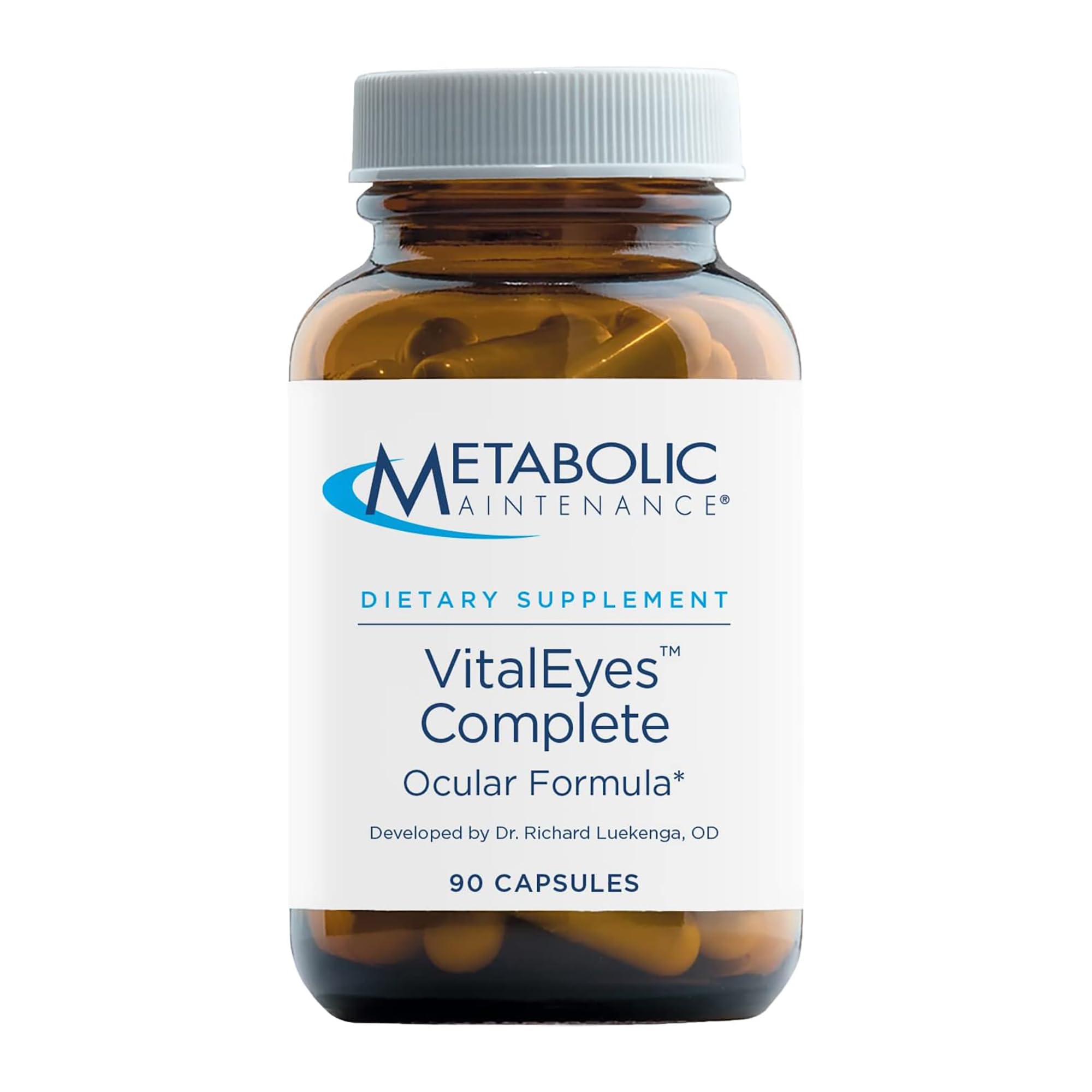 Metabolic Maintenance VitalEyes Complete - Eye Health Supplement with Lutein & Zeaxanthin - Vision & Macular Support - Antioxidant Ocular Formula - Gluten-Free - 30 Servings - 90 Capsules
