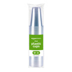Amazon Basics Disposable Clear Plastic Cups for Cold Drinks, BPA-Free, Easy to Hold, 16oz, 50 Count