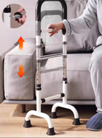 Stand Assist Aid for Elderly; Couch Stand Assist Rail; 4 Prong Canes for Women for Stability; Standing Support for Seniors Tight Spaces; Toilet Safety Rail; Height Adjustable; Weight 5lbs, Bear 350lbs