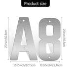 20 Inch Stainless Steel Metal Floating Address Numbers, Silver Metal House Letters, 304 Stainless Steel House Address Letters and Numbers, Modern Door Number and Letter for Home Hotel Office (1)