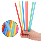 Tomnk 300 Pack Smoothie Straws, 10.3 Inches Straws Disposable, Drinking Straws Disposable in Assorted Bright Colors