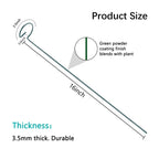 Thealyn 20 Pack 16 Inch Plant Support Stakes, Metal Single stemmed Flower Support Hoops，Garden Plant Stakes Plant Prop for Amaryllis Orchid Lily Rose Peony Tomatoes Gladiolus