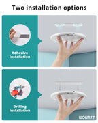 wowatt Rechargeable Ceiling Lights Battery Operated Ceiling Light with Remote Wireless Shower Lighting 3000K 4500K 6500K 7.48in Dimmable Timing Overhead Light for Closet Shower Living Room