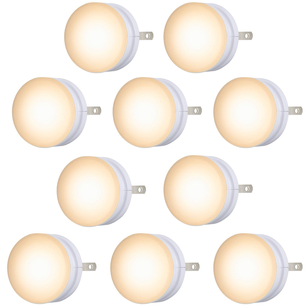 Lights by Night, LED Night Lights Plug Into Wall, 10-Pack, Dusk to Dawn Auto On/Off Sensor, Soft White, Plug In Nightlight Perfect for Adults, Kids, Bedroom, Bathroom, Hallway, Kitchen