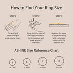 ASHINE 14K Gold Plated Teardrop Solitaire Engagement Ring for Women, Chunky Wavy Cubic Zirconia Wedding Band & Promise Rings for Her Pinky Ring (Gold 5)