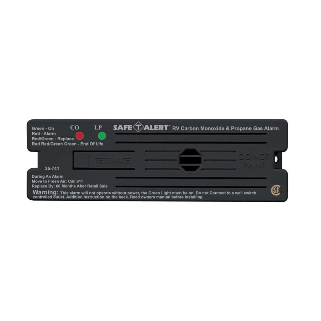 Safe T Alert 35 Series Dual LP/CO Alarm - Propane and Carbon Monoxide Alarm - Surface Mount, Black - 35-741-BL