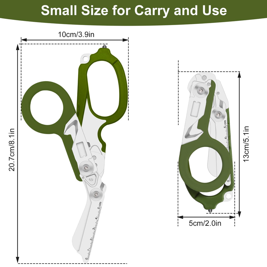 Lemasa 6-in-1 Heavy-Duty Emergency trauma shears (Army green)