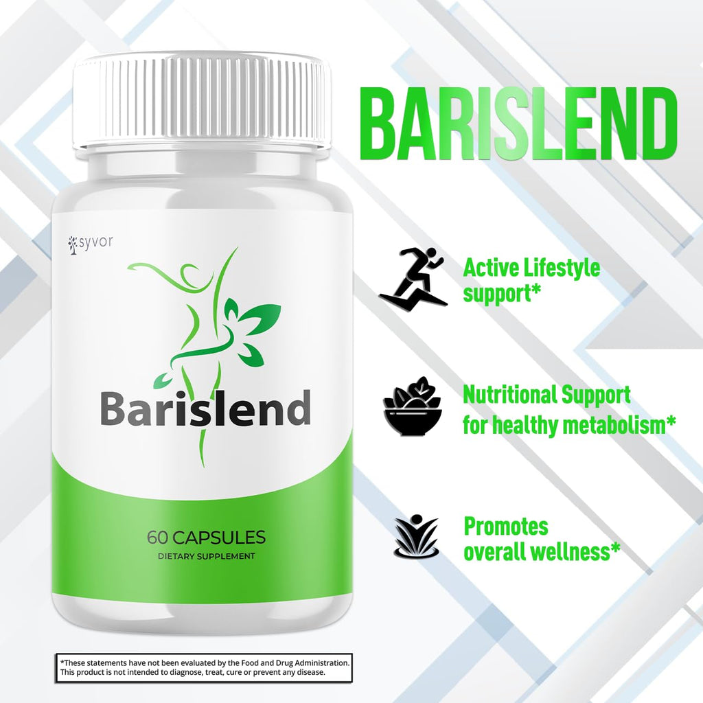 Barislend Capsules, Official Barislend Pink Salt Pills with All Natural Ingredients, Bari-Slend Advanced Formula Vitamin Pills for Health and Wellness Supplement for Men and Women (60 Capsules)