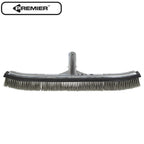 Poolmaster 18-Inch Stainless Steel Pool Algae Brush, Heavy-Duty Aluminum Back, for Gunite Concrete Pools and Spas, Wide Head for Fast Wall and Floor Cleaning