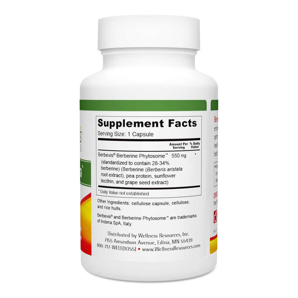 Wellness Resources Berberine Ultra - Advanced Absorption Berberine Phytosome (550mg, 60 Veggie Capsules)