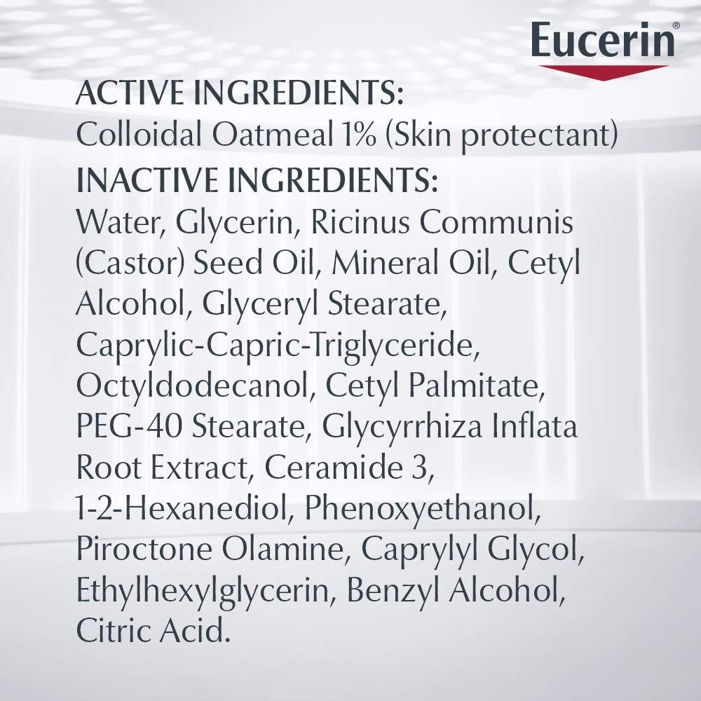Eucerin Eczema Relief Cream, Full Body Lotion for Eczema-Prone Skin, Moisturizing Eczema Cream, Body Moisturizer, Multi-Pack, 8 oz. Tube (Pack of 3)
