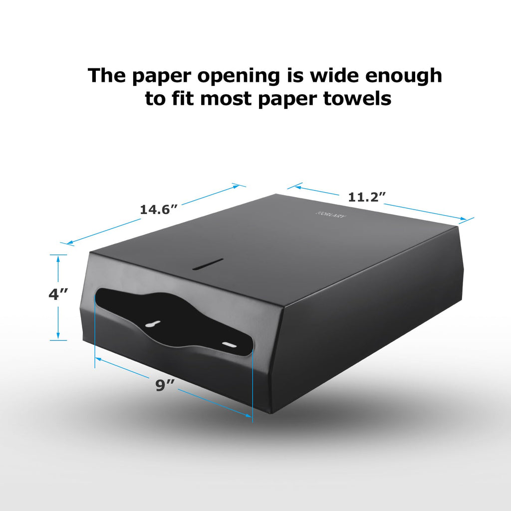 Gorlary Commercial Paper Towel Dispenser Wall Mount, Matte Black