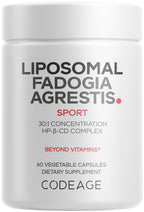 Codeage Liposomal Fadogia Agrestis 600mg, Zinc, Vitamin D3, 60 Capsules