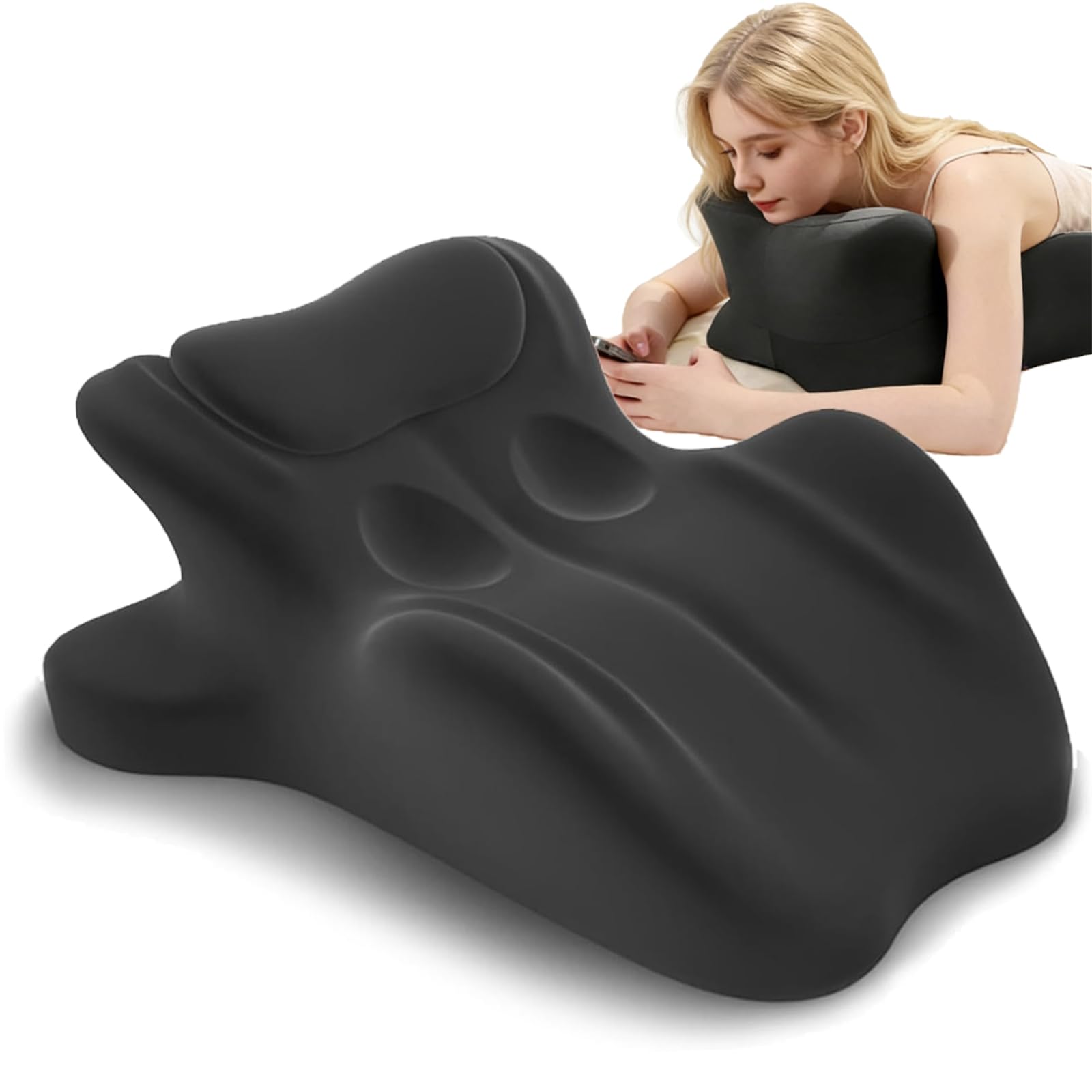 Moodie Intimacy Pillow, Arcova Sweet Spot Pillow, 27° Angle Perfect Position Ergonomic Contoured Support Pillow, Multi-Functional Memory Foam Lounger Cushion Back Support