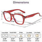 VISOONE Oversized Square Blue Light Blocking Glasses Fashion Computer Eyewear for Women and Men BENNETT