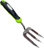 Garden Guru Stainless Steel Hand Weeder Fork Tool – Rust Resistant Stainless Steel – Ergonomic Handle – Great for Planting, Spreading Mulch, Weeding, Loosening & Transplanting Soil