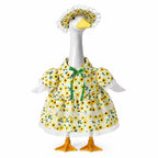 Aigidusansu Porch Goose Outfits Summer Sunflower Dress Goose Outfit Cute Lawn Porch Goose Clothes Fits 23" Goose Statue for Outdoor Garden Yard Patio Art Decor