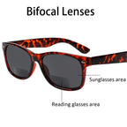 Sumkyle 4 Pack Bifocal Reading Glasses Grey Lens Spring Hinge Outdoor Sunglasses Fashion Bifocal Sun Readers for Men Women
