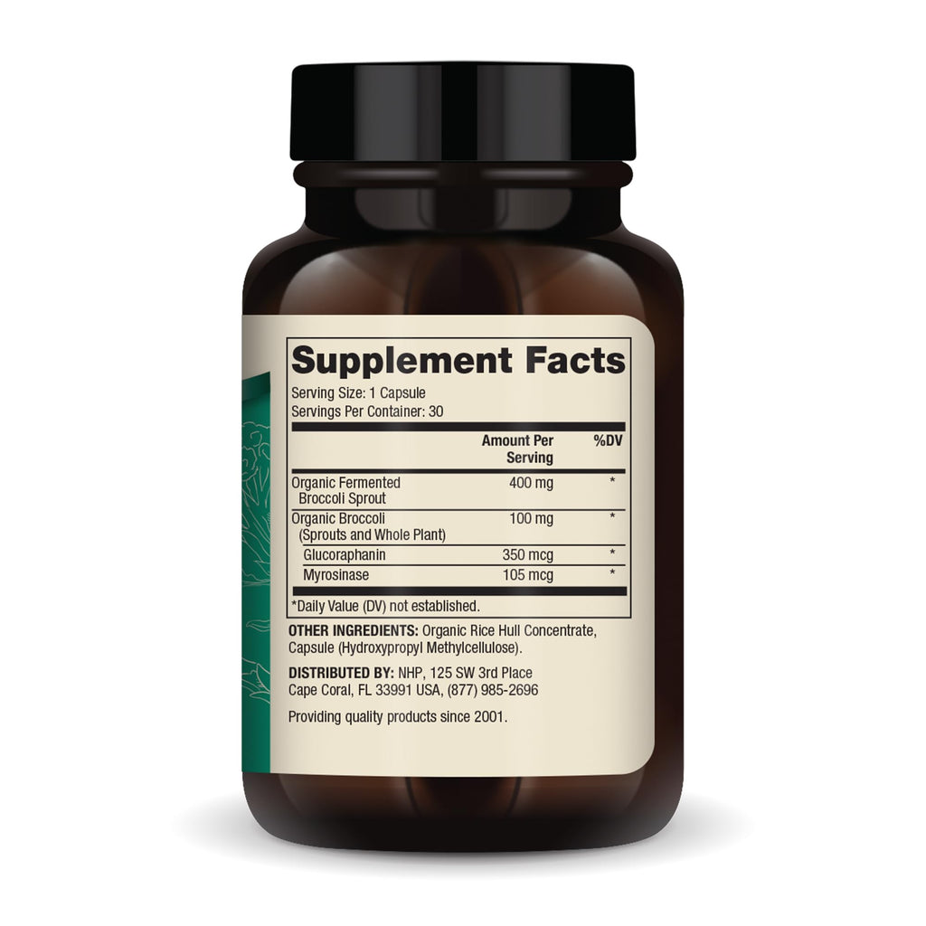 Dr. Mercola Organic Fermented Broccoli Sprouts - Provides Super Antioxidants - Supports Detoxification Processes - Organic Whole Broccoli - Non-GMO, Gluten-Free & Soy-Free - 30 Capsules (30 Servings)