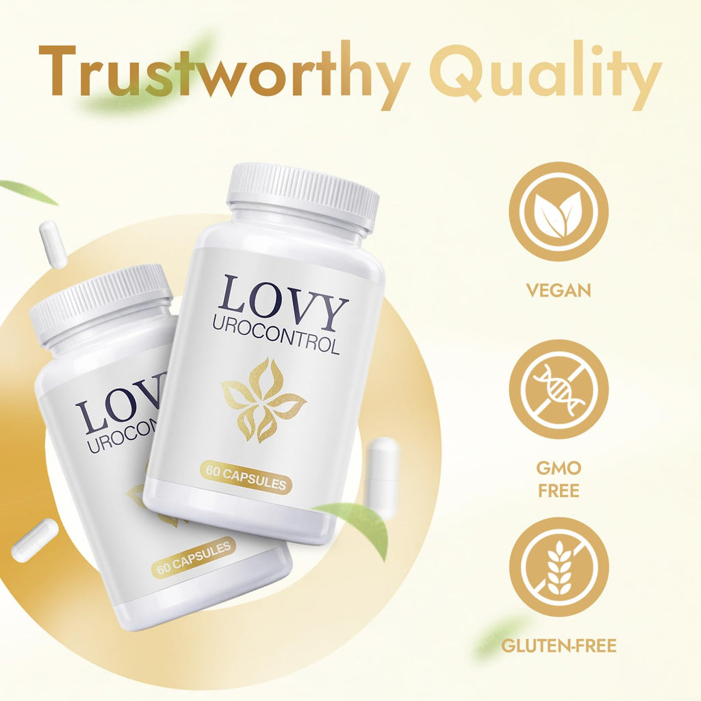 TakTuqa Lovy Urocontrol Capsules – Lovy Bladder Control Supplement with Magnesium, Cranberry & Pumpkin Seed, Herbal Blend for Men & Women, Non-GMO & Gluten Free – 60 Capsules