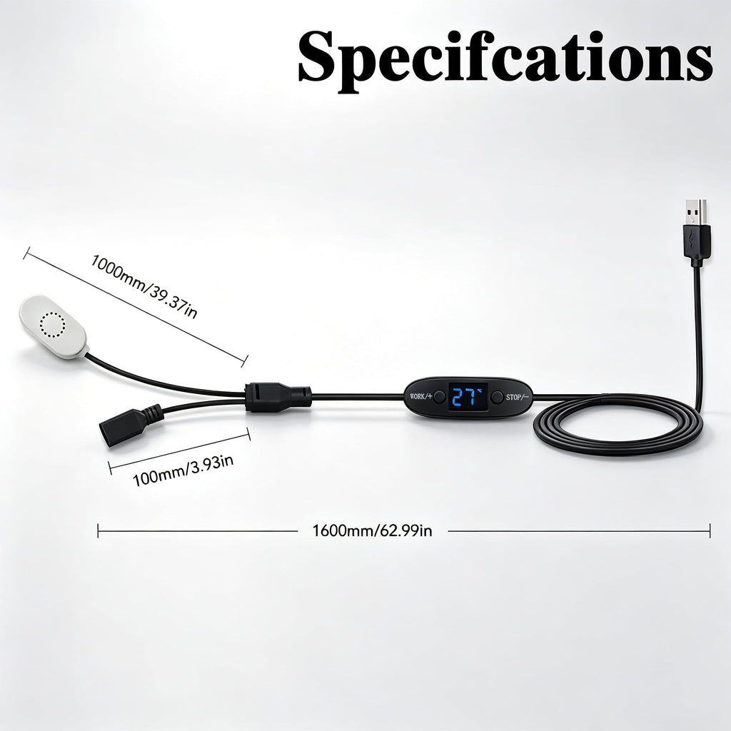 5V USB Digital Temperature Controller | 0-60°C Thermostat Magnetic Probe