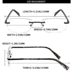 JJWELL 3 Pack Reading Glasses for Men Blue Light Blocking, Lightweight Rimless Metal Mens Eyeglasses Readers, Anti Eyestrain/Dryness/Computer Glare/UV 400, Spring Hinge Eyeglasses(250 Strength)