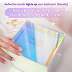CLEAN SKIN CLUB The Prism Box for Clean Towels XL, Vibrant Storage Solution for 50 Disposable Towels, Stylish and Functional Bathroom Accessory