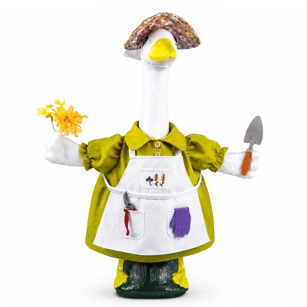 Spring Porch Goose Outfit Gardener Goose Costume for Outdoor Lawn Decor