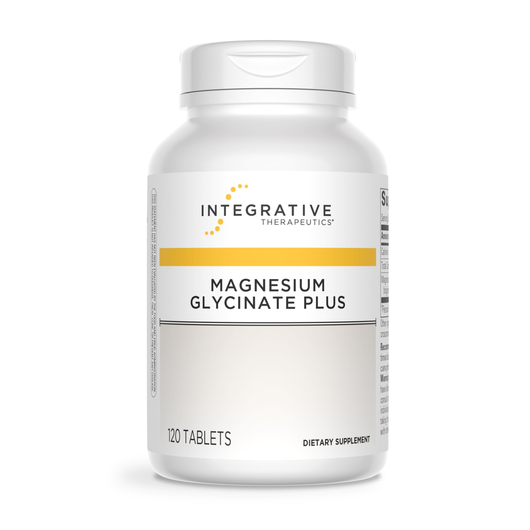 Integrative Therapeutics Magnesium Glycinate Plus - Brain Function Support Supplement for Adults* - Supports Heart and Muscular Function* - Dairy-Free & Gluten-Free - 120 Count (60 Servings)