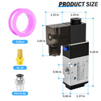 TAILONZ PNEUMATIC 3/8"NPT Solenoid Valve 3V310-10 DC12V Single Coil Pilot-Operated Electric 2 Position 3 Way Connection Type(Junction Box)