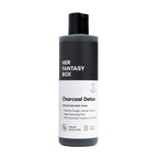 Her Fantasy Box | Charcoal Detox Exfoliating Body Wash – Activated Charcoal & Pumice Deep Cleanser with Tea Tree & Eucalyptus, Refreshing Exfoliation for Smoother Skin, Vegan & pH Balanced (8 oz)