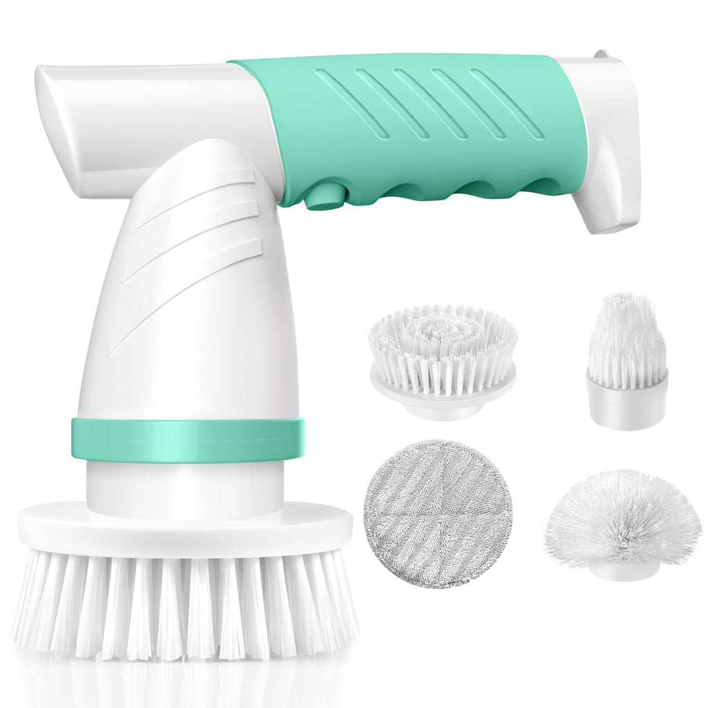 Electric Spin Scrubber, Bathroom Cleaning Brush Shower Scrubber Portable Rechargeable, Power Scrub Brush for Bathtub Sink Tile Grout Window Sill Kitchen Stove Cooker, Household Cleaning Tools