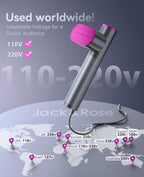 Jack ＆ Rose Travel Steamer for Clothes,100-220V Portable Iron,15s Heat Up,Steamer ＆ Iron 2 In 1, Travel Size,Large Ceramic Heat Panel,for Global and Europe
