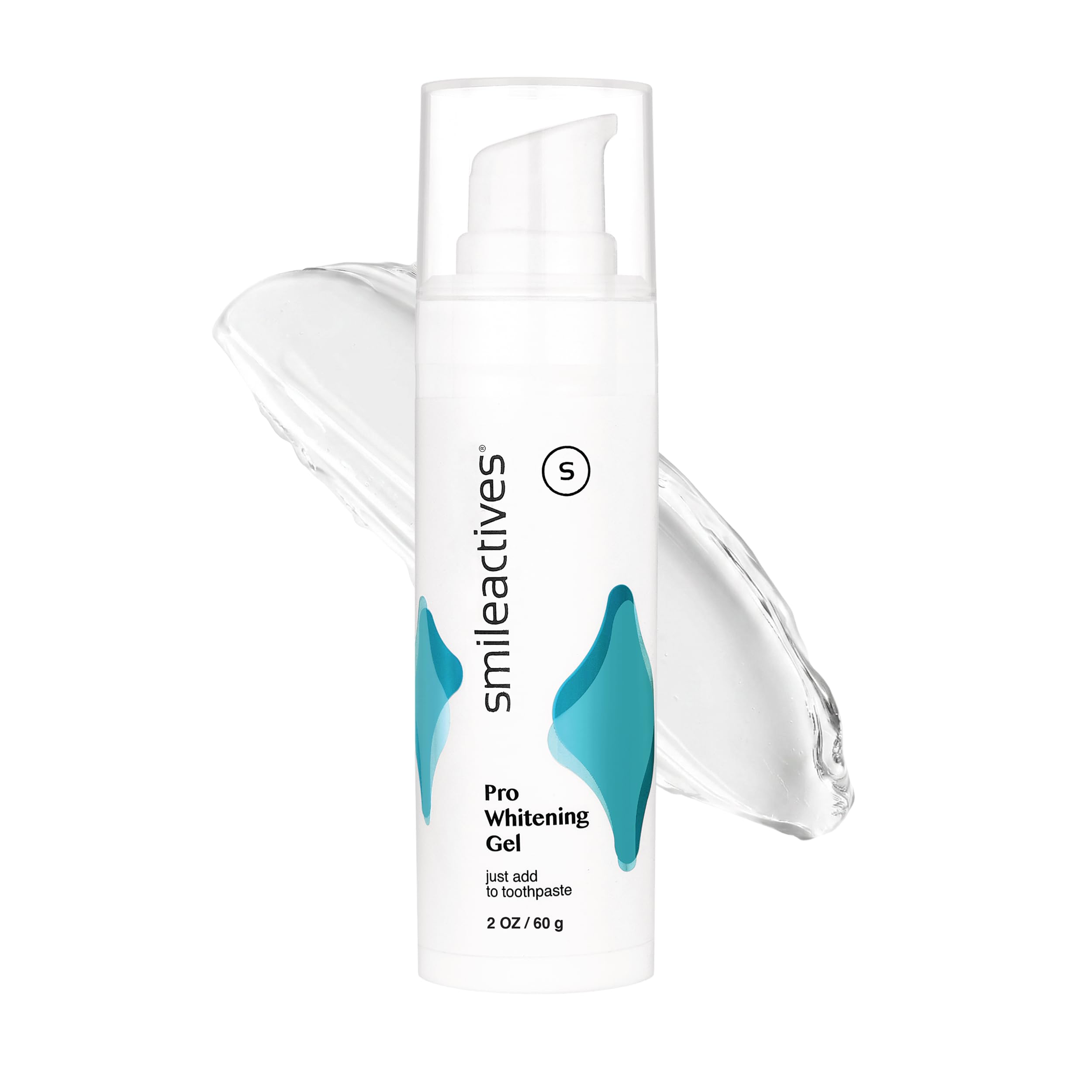 Smileactives Teeth Whitening Gel, Clinical-Grade Hydrogen Peroxide for Long Lasting White Teeth – Simply Add to Toothpaste to Permanently Remove Coffee Stains & More, 2 oz