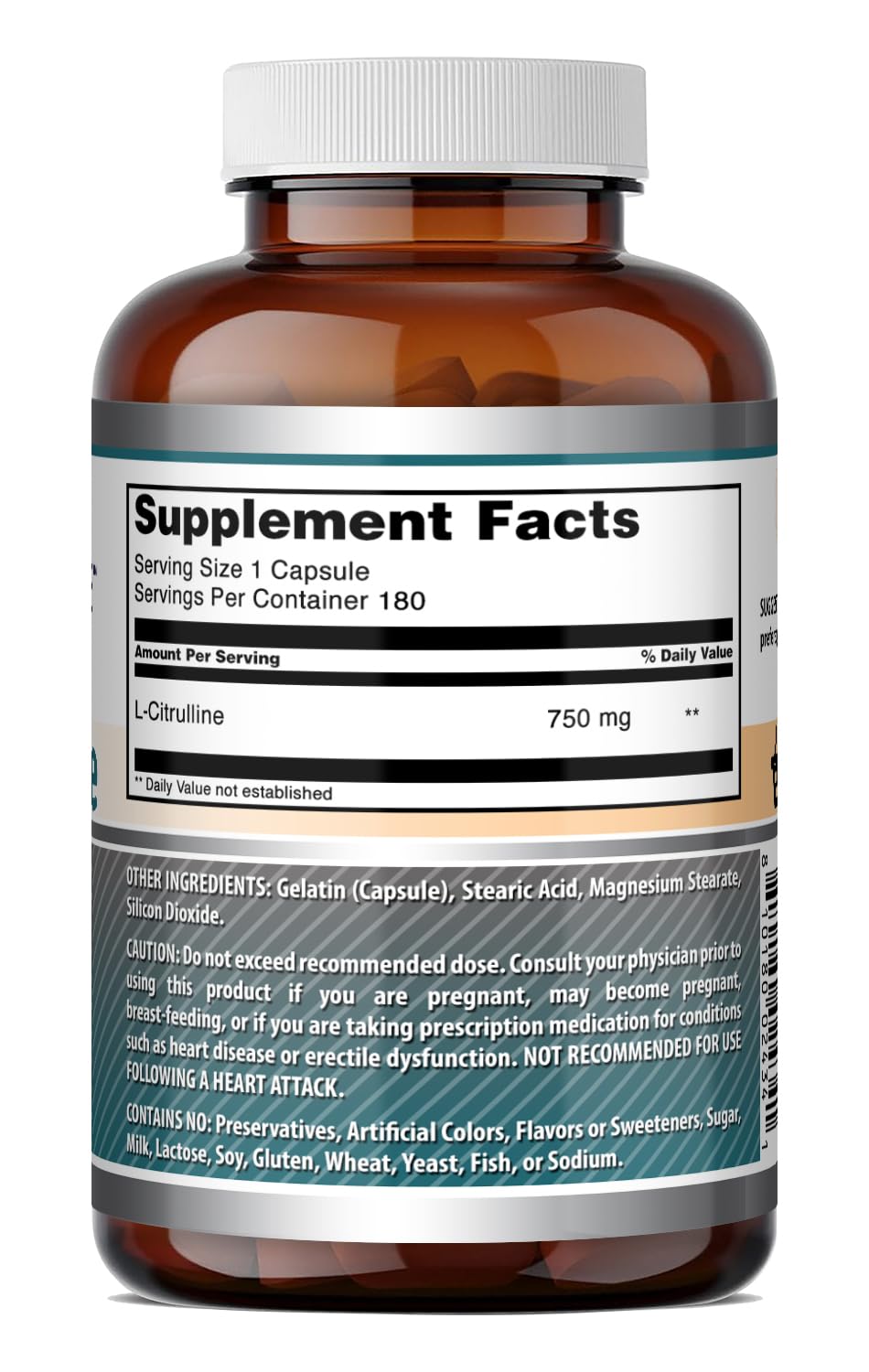 Amazing Formulas L-Citrulline Supplement | 750 Mg Per Serving | 180 Capsules | Non-GMO | Gluten-Free | Made in USA
