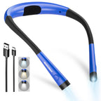 Glocusent Reading Light,Blue Neck Light,80-hr Rechargeable Book Light