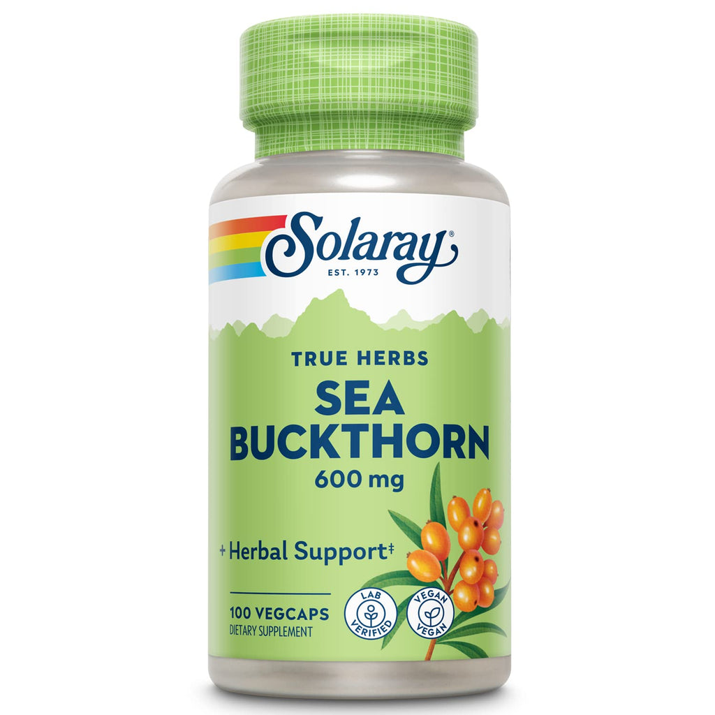 SOLARAY Sea Buckthorn Berry, Veg Cap (Btl-Plastic) 600mg | 100ct