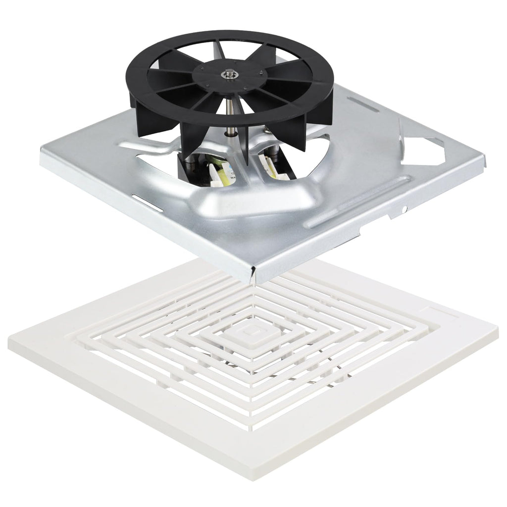 696N-R02 B Unit&Replacement Grille 97011723 for Broan-NuTone BP90,663,670,671,688,689,Bathroom Vent Cover BP90 Replacement Grille for Broan 688,97011723 Bathroom Ceiling Fan with S97012026 Fan