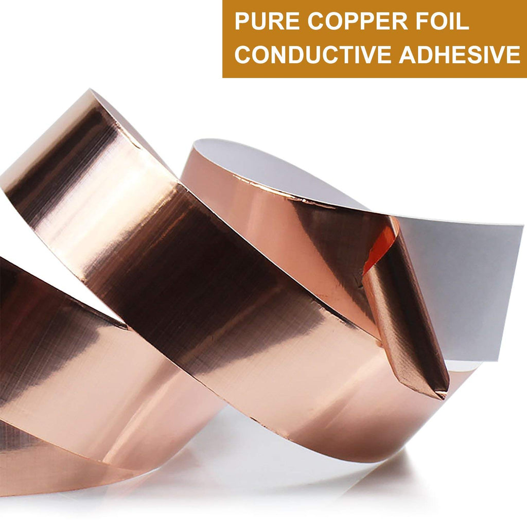 LOVIMAG Copper Tape (1inch X 66 FT) 2 Pack HVAC Foil Anti Tarnish Strips