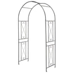 Moccha Garden Arch, 7.2Ft Metal Arbor for Climbing Plants, Vines, Roses, Outdoor Pergola Trellis with Stakes, Wide Garden Archway Arbor Trellis for Lawn Wedding