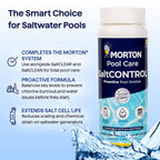 Morton SaltCONTROL | 5-in-1 Pool Enhancer for pH Balance, Scale Prevention & Water Clarity | Compatible with All Pool Types | Weekly Use | 32oz