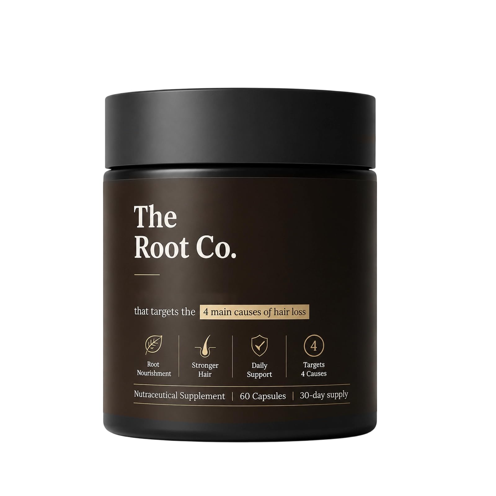 The Root Co Breakthrough Hair Vitamins Supplement with Zinc, Magnesium, Vitamin B3 & B5, Daily Hair Growth Support,Hair Growth Supplements,60 Capsules