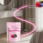 Vlsdoin Bloomin Shilajit Gummies for Women, Feminine Wellness Supplement, with Daily Mood, Herbal Berry Gummies, 60 Gummies