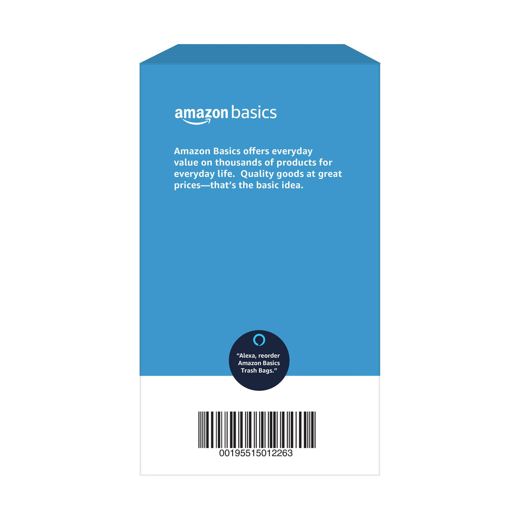 Amazon Basics Multipurpose Drawstring Trash Bags, 30 Gallon Capacity, Tear Resistant, 50 Count (Previously Solimo)