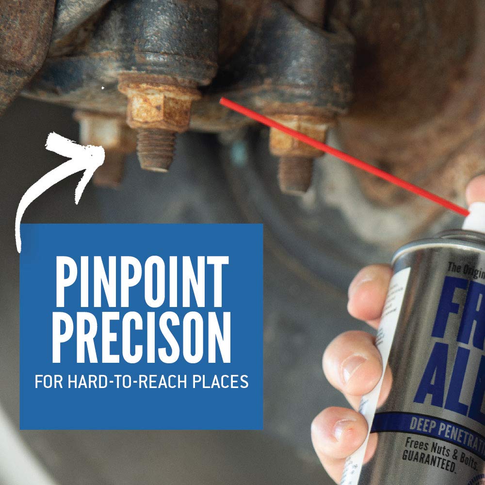 Free All Rust Eater Deep Penetrating Oil, 11 oz Aerosol – Loosens Rusted Bolts, Nuts, Pipe Connections & Locks – Industrial-Grade Rust Remover, Silicone-Free, Safe on Paint & Plastic Surfaces, 2-Pack